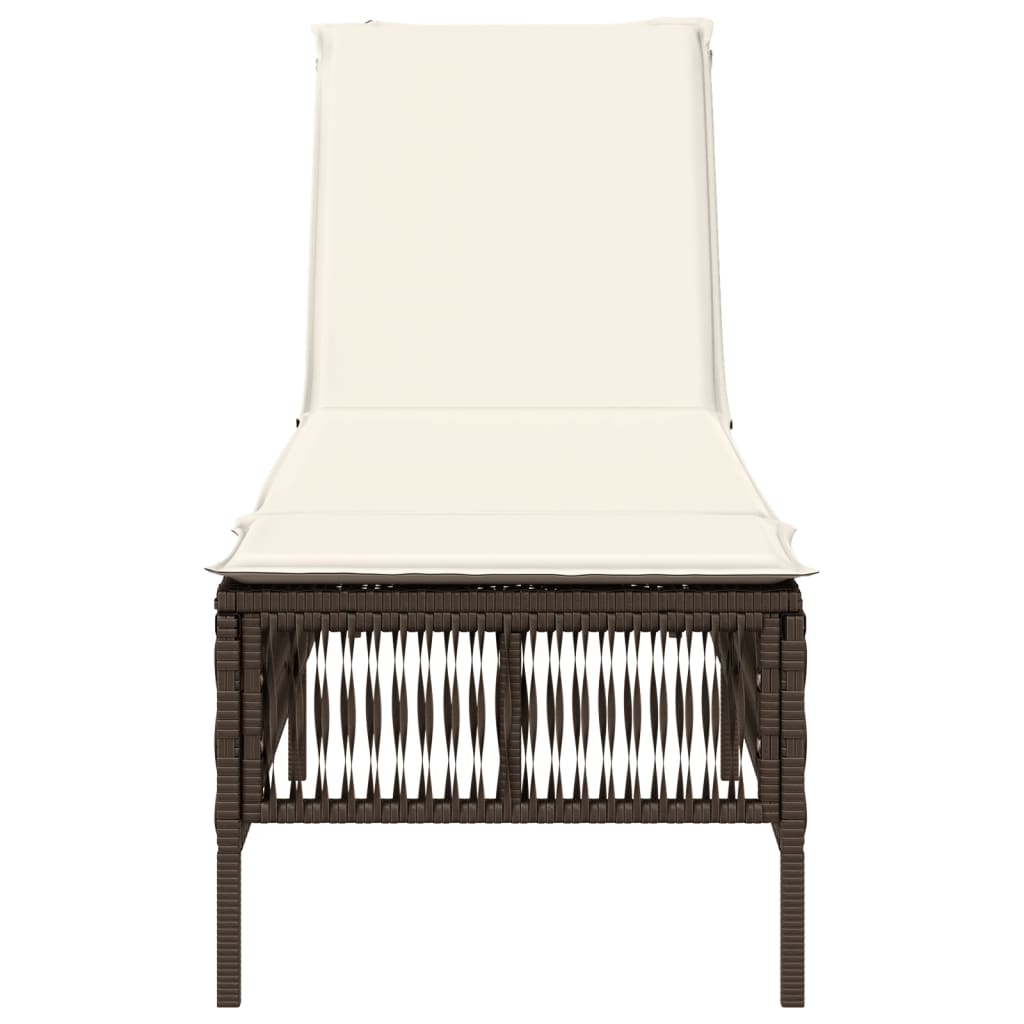 Ligbed met kussen poly rattan bruin is nu te koop bij PeponiXL, paradijselijk wonen!