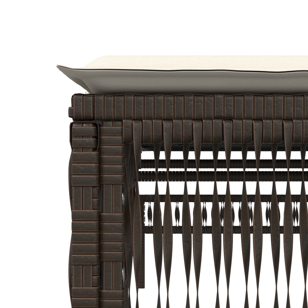Ligbed met kussen poly rattan bruin is nu te koop bij PeponiXL, paradijselijk wonen!