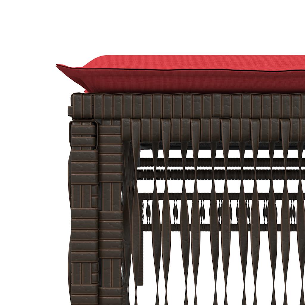 Ligstoel met kussen bruin polyrotan is nu te koop bij PeponiXL, paradijselijk wonen!