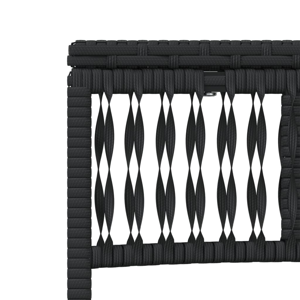 Ligbedden 2 st met tafel poly rattan zwart is nu te koop bij PeponiXL, paradijselijk wonen!