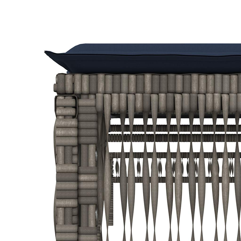 Ligstoelen 2 stuks met tafel Grijs Poly Rotan is nu te koop bij PeponiXL, paradijselijk wonen!