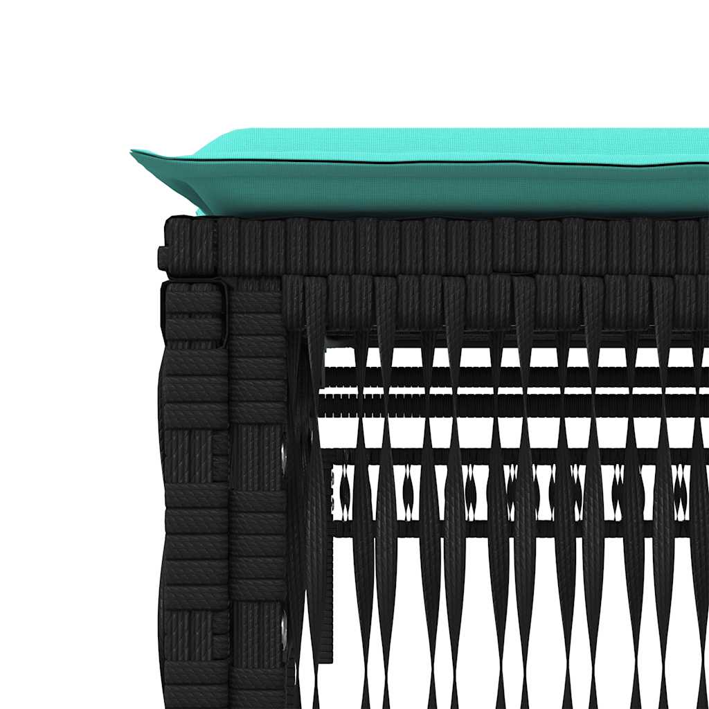 Ligstoelen 2 stuks met tafel Zwart Poly Rotan is nu te koop bij PeponiXL, paradijselijk wonen!