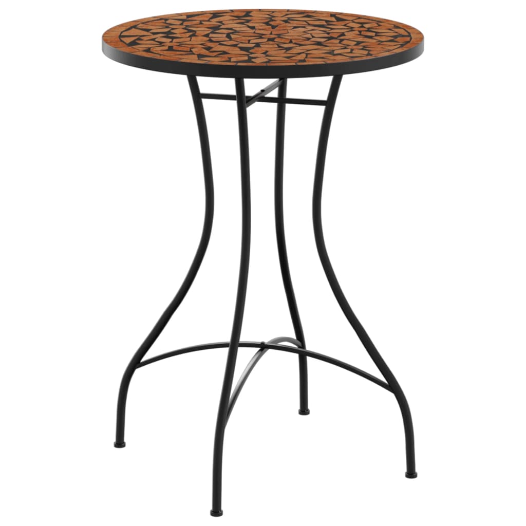 Bistrotafel mozaïek Ø50x70 cm keramiek terracottakleurig is nu te koop bij PeponiXL, paradijselijk wonen!