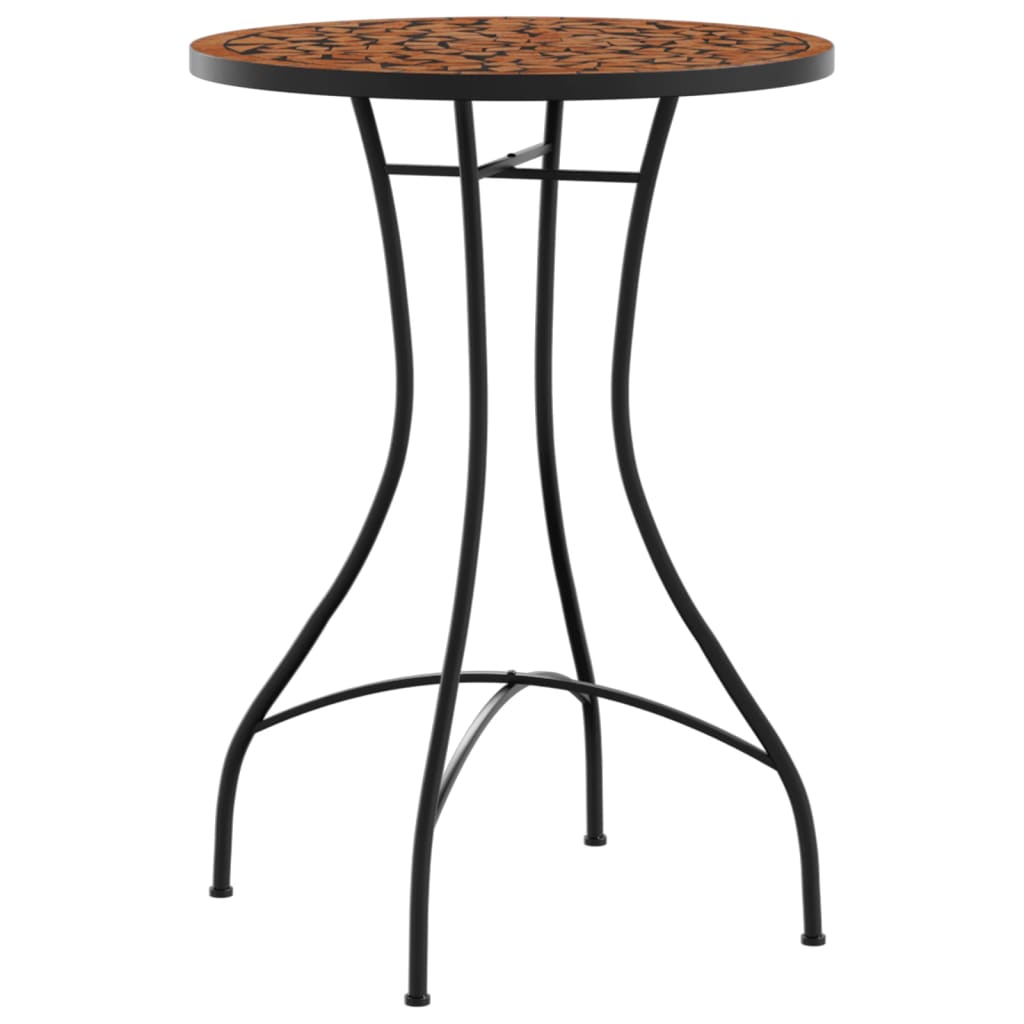 Bistrotafel mozaïek Ø50x70 cm keramiek terracottakleurig is nu te koop bij PeponiXL, paradijselijk wonen!