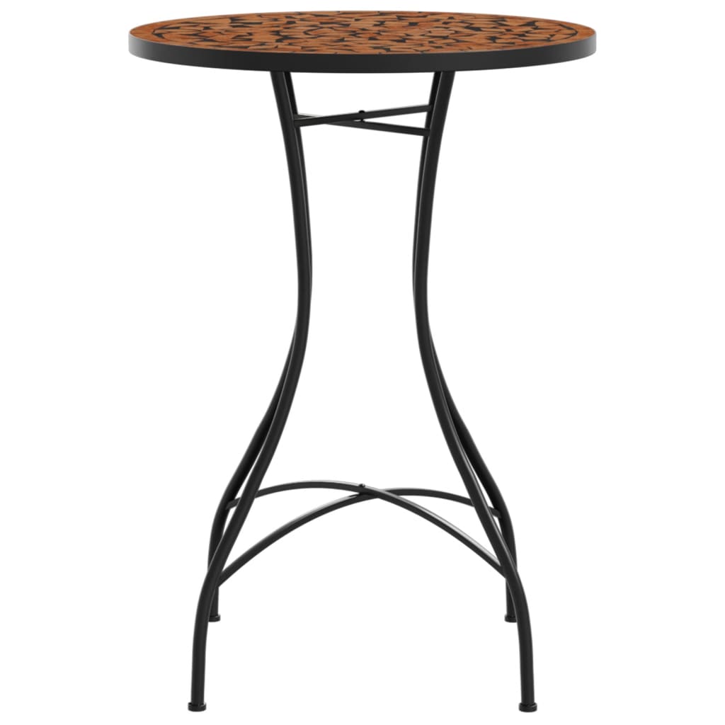 Bistrotafel mozaïek Ø50x70 cm keramiek terracottakleurig is nu te koop bij PeponiXL, paradijselijk wonen!