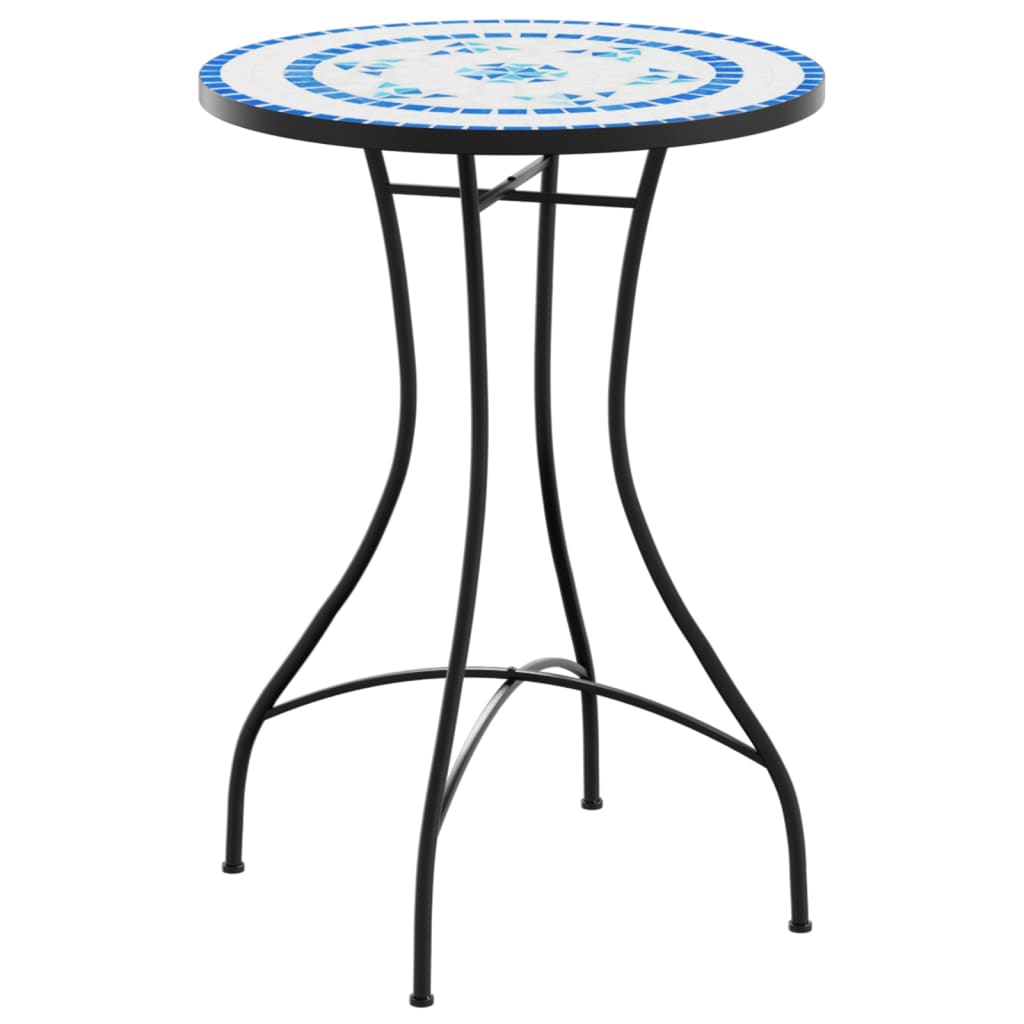 Bistrotafel Ø 50x70 cm keramiek blauw en wit is nu te koop bij PeponiXL, paradijselijk wonen!