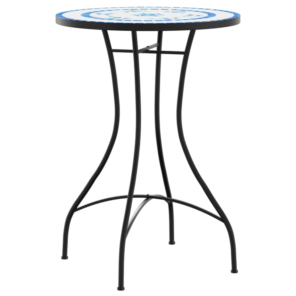 Bistrotafel Ø 50x70 cm keramiek blauw en wit is nu te koop bij PeponiXL, paradijselijk wonen!