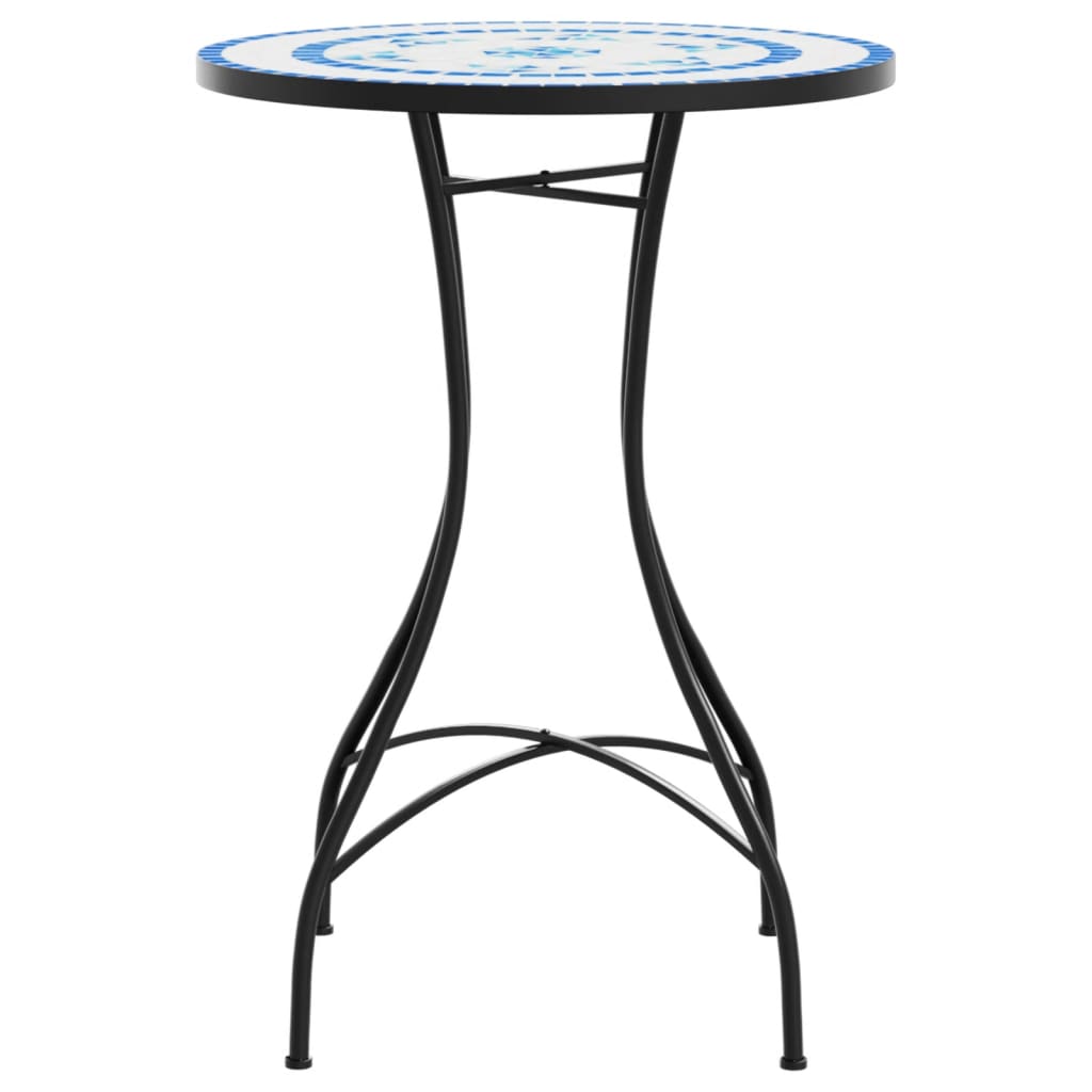Bistrotafel Ø 50x70 cm keramiek blauw en wit is nu te koop bij PeponiXL, paradijselijk wonen!