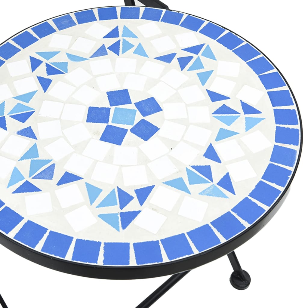 Bistrostoelen 2 st inklapbaar keramiek blauw en wit is nu te koop bij PeponiXL, paradijselijk wonen!