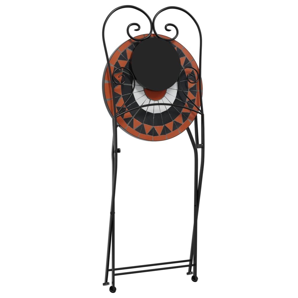 Bistrostoelen 2 st inklapbaar keramiek terracottakleurig en wit is nu te koop bij PeponiXL, paradijselijk wonen!