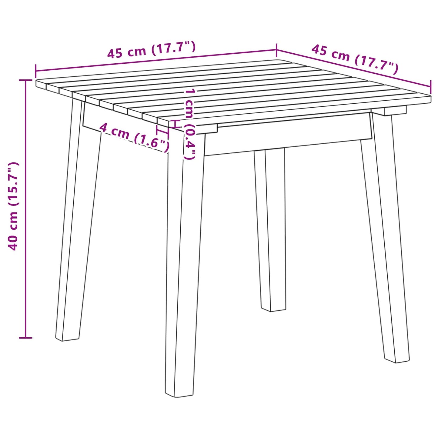 Bijzettafel Bruin Massief Acaciahout is nu te koop bij PeponiXL, paradijselijk wonen!