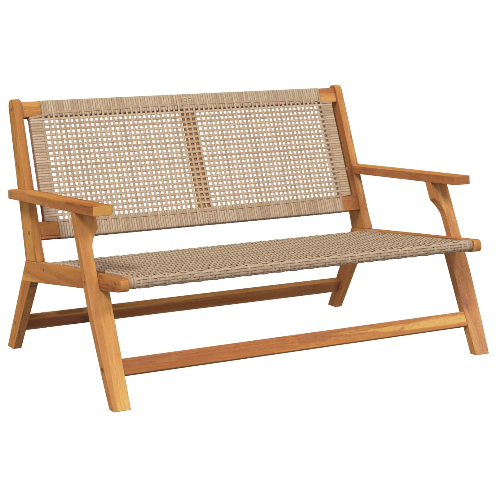 Tuinmeubelen Beige 122 x 78 x 73 cm Massief Acaciahout is nu te koop bij PeponiXL, paradijselijk wonen!