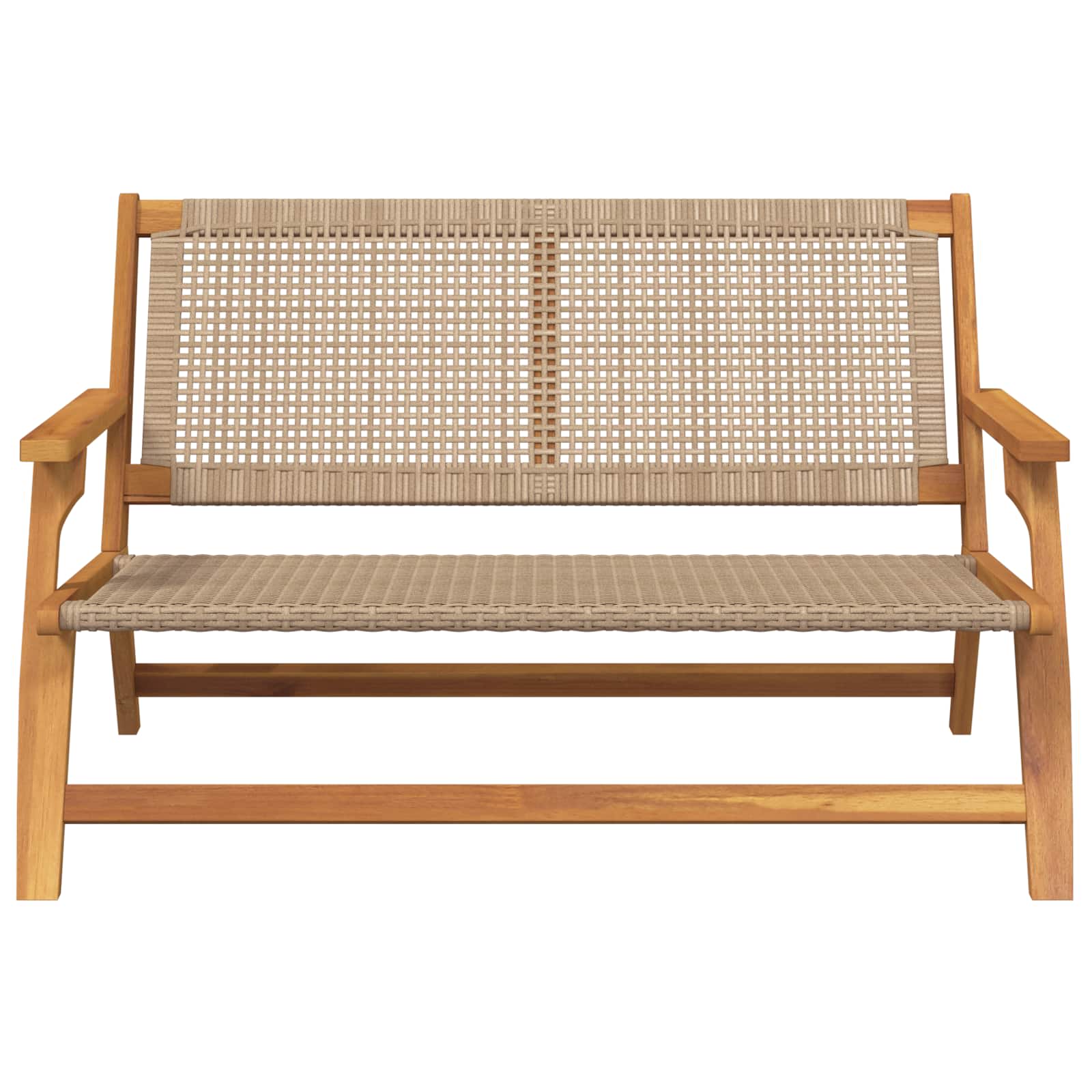 Tuinmeubelen Beige 122 x 78 x 73 cm Massief Acaciahout is nu te koop bij PeponiXL, paradijselijk wonen!