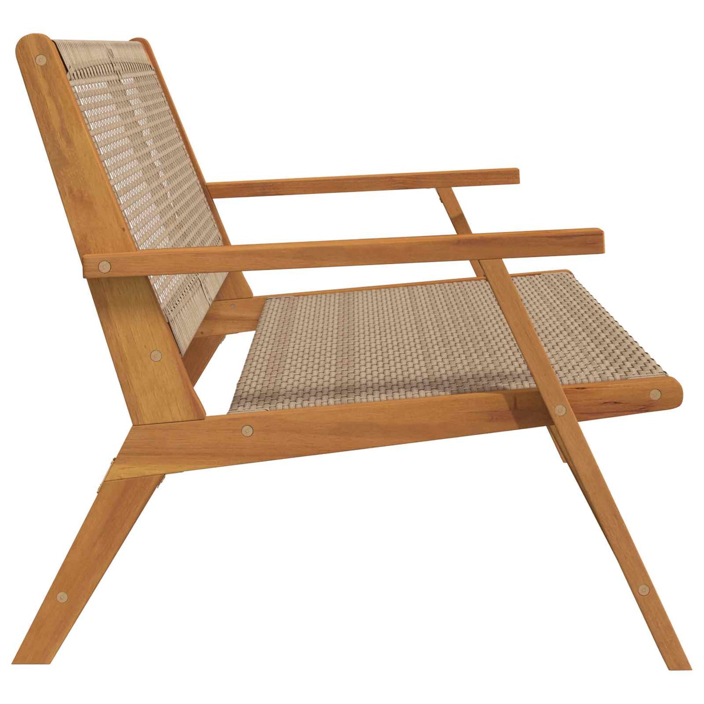 Tuinmeubelen Beige 122 x 78 x 73 cm Massief Acaciahout is nu te koop bij PeponiXL, paradijselijk wonen!