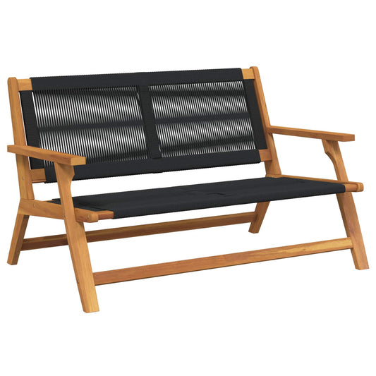 Tuinmeubelen Zwart 122 x 78 x 73 cm Massief Acaciahout is nu te koop bij PeponiXL, paradijselijk wonen!