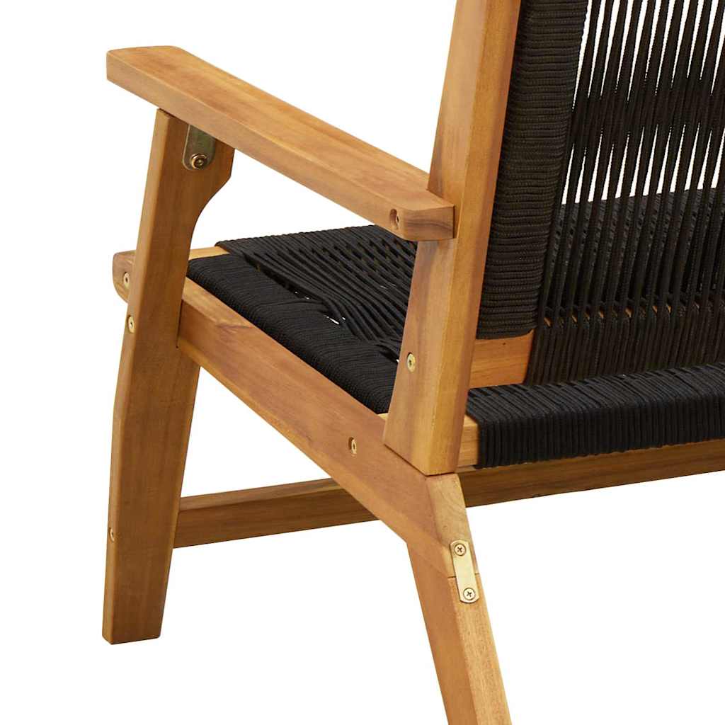 Tuinmeubelen 2 pcs Zwart 67 x 76 x 73 cm Massief Acaciahout is nu te koop bij PeponiXL, paradijselijk wonen!