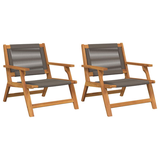 Tuinmeubelen 2 pcs Grijs 67 x 78 x 73 cm Massief Acaciahout is nu te koop bij PeponiXL, paradijselijk wonen!