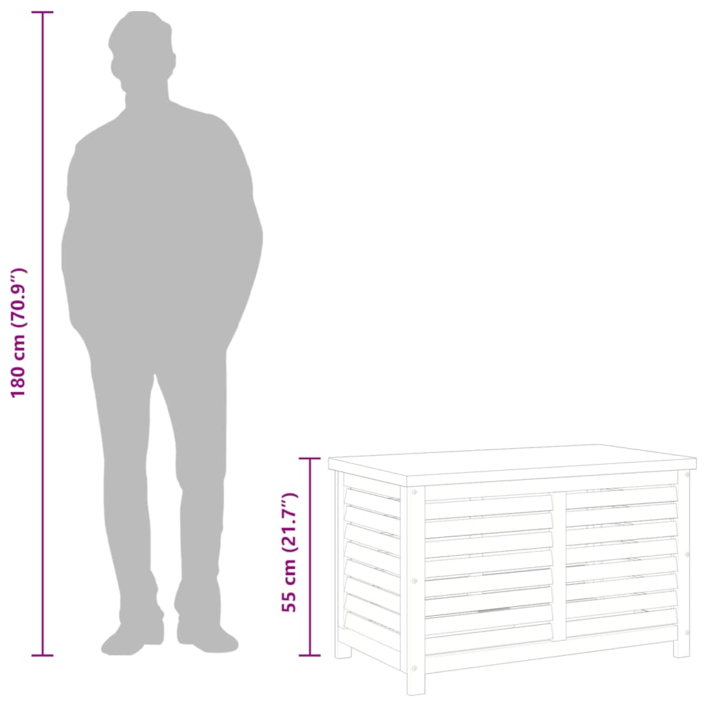 Tuinbox 90x48x55 cm massief eucalyptushout is nu te koop bij PeponiXL, paradijselijk wonen!