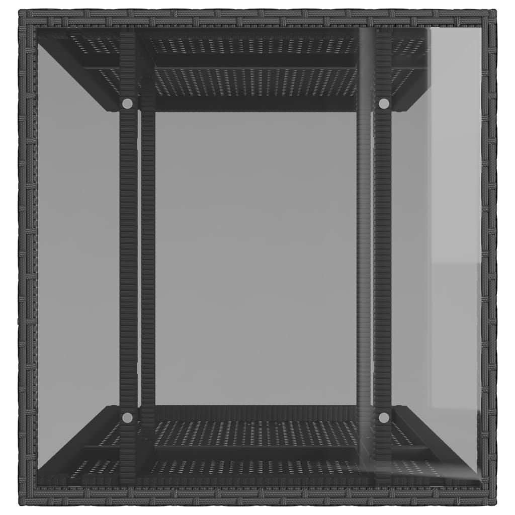 3-delige Bistroset met kussens poly rattan zwart is nu te koop bij PeponiXL, paradijselijk wonen!