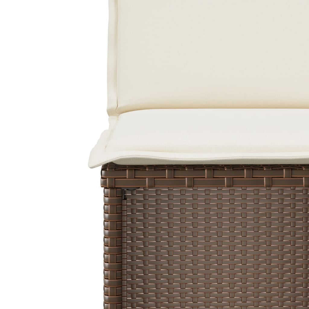 3-delige Bistroset met kussens poly rattan bruin is nu te koop bij PeponiXL, paradijselijk wonen!