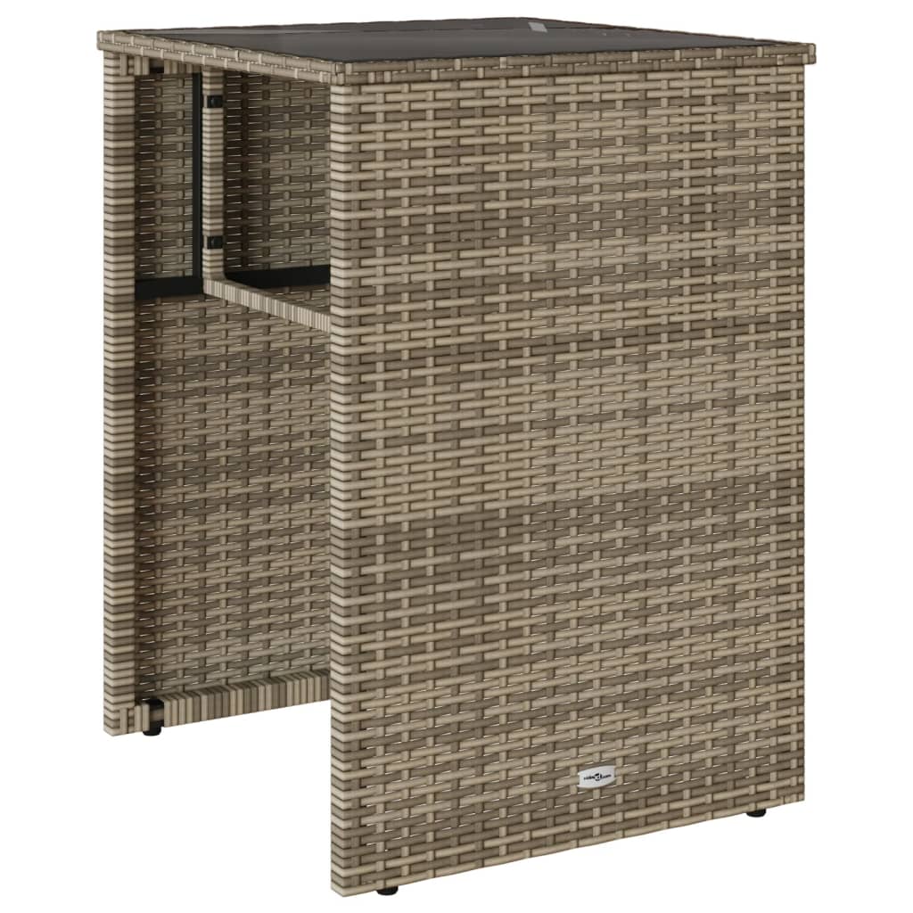 3-delige Bistroset met kussens poly rattan grijs is nu te koop bij PeponiXL, paradijselijk wonen!