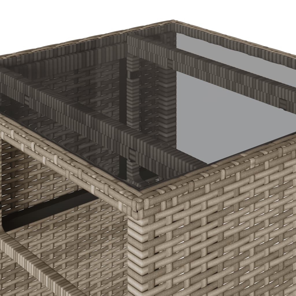 3-delige Bistroset met kussens poly rattan beige is nu te koop bij PeponiXL, paradijselijk wonen!