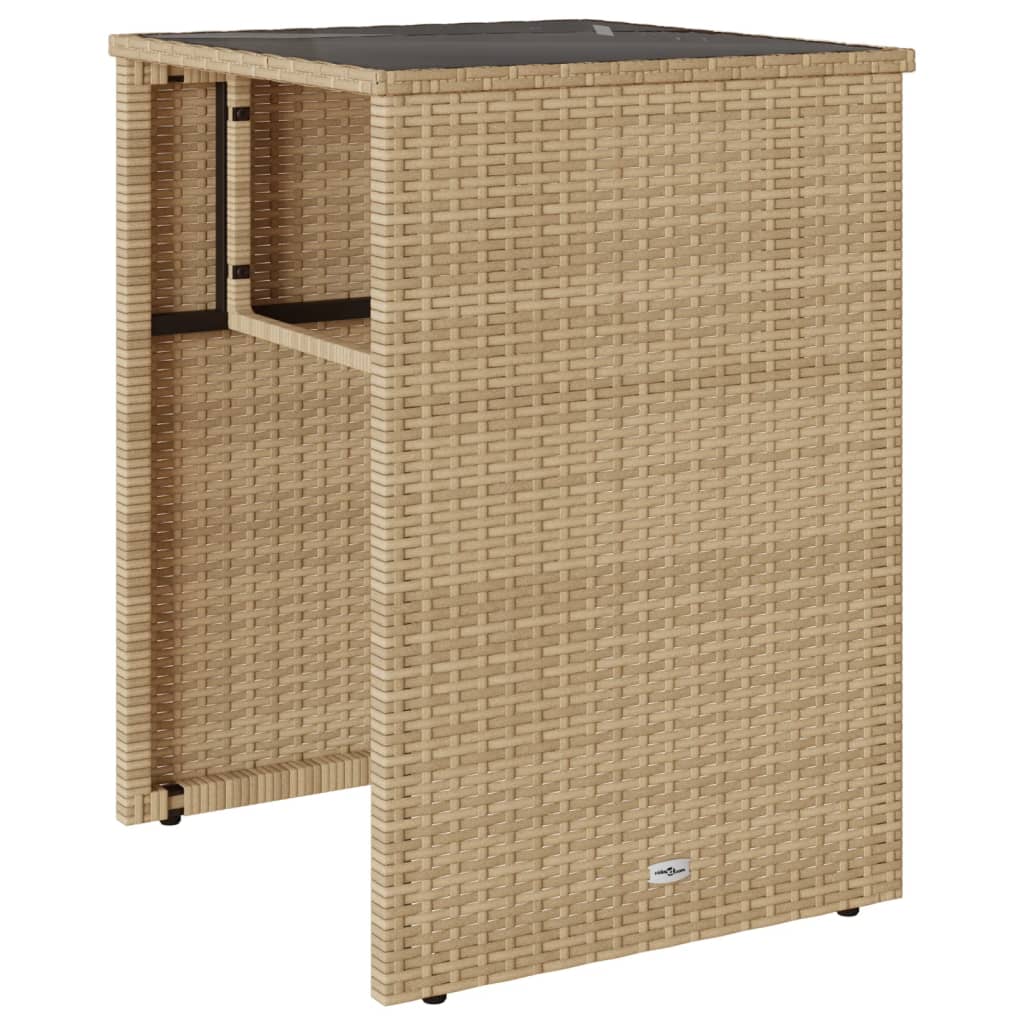 3-delige Bistroset met kussens poly rattan beige is nu te koop bij PeponiXL, paradijselijk wonen!