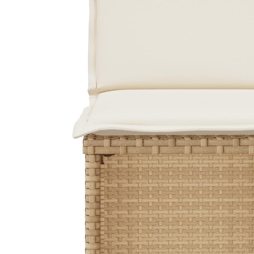 3-delige Bistroset met kussens poly rattan beige is nu te koop bij PeponiXL, paradijselijk wonen!