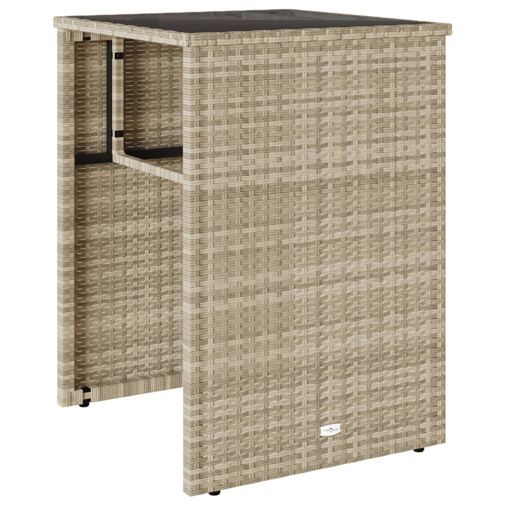 3-delige Bistroset met kussens poly rattan lichtgrijs is nu te koop bij PeponiXL, paradijselijk wonen!