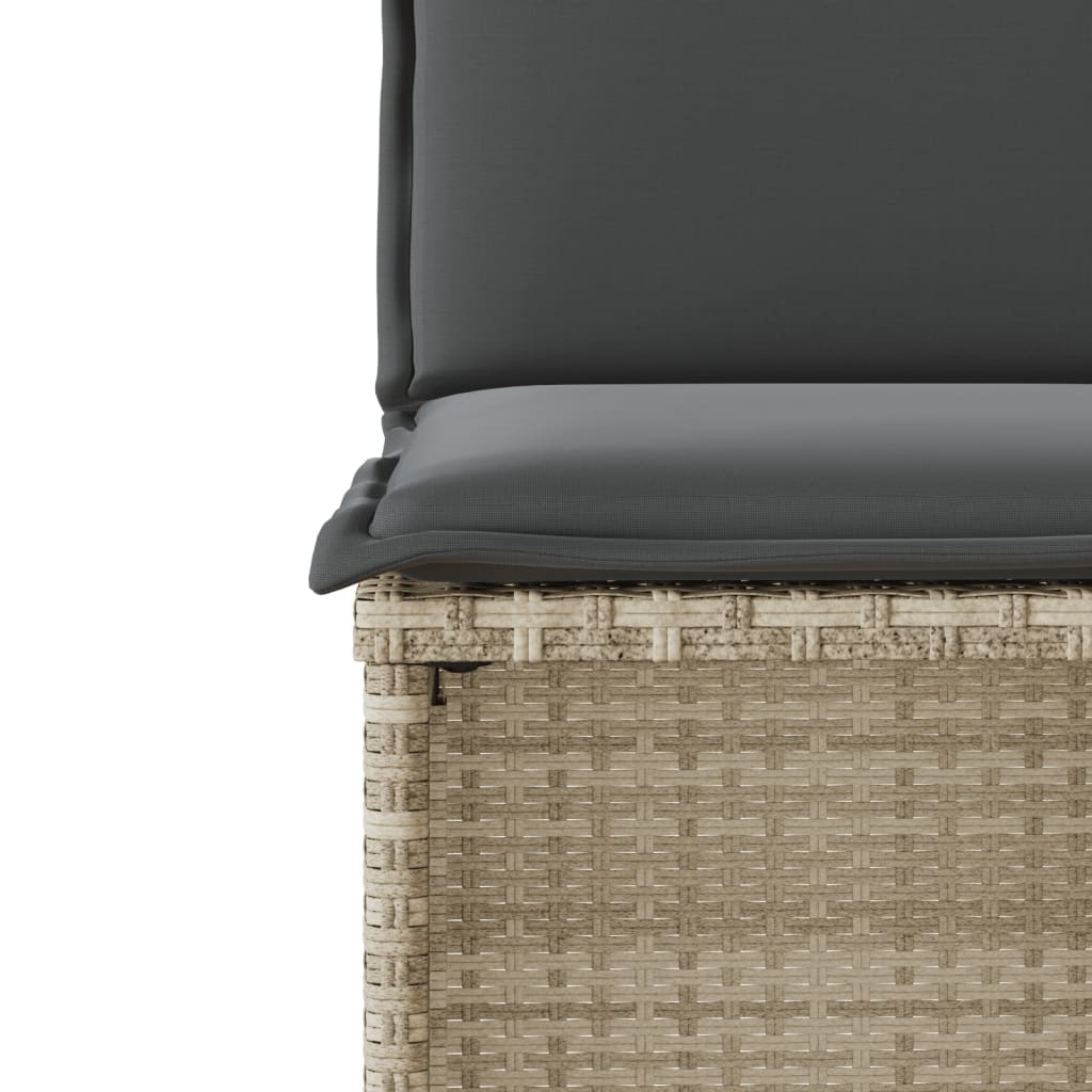 3-delige Bistroset met kussens poly rattan lichtgrijs is nu te koop bij PeponiXL, paradijselijk wonen!