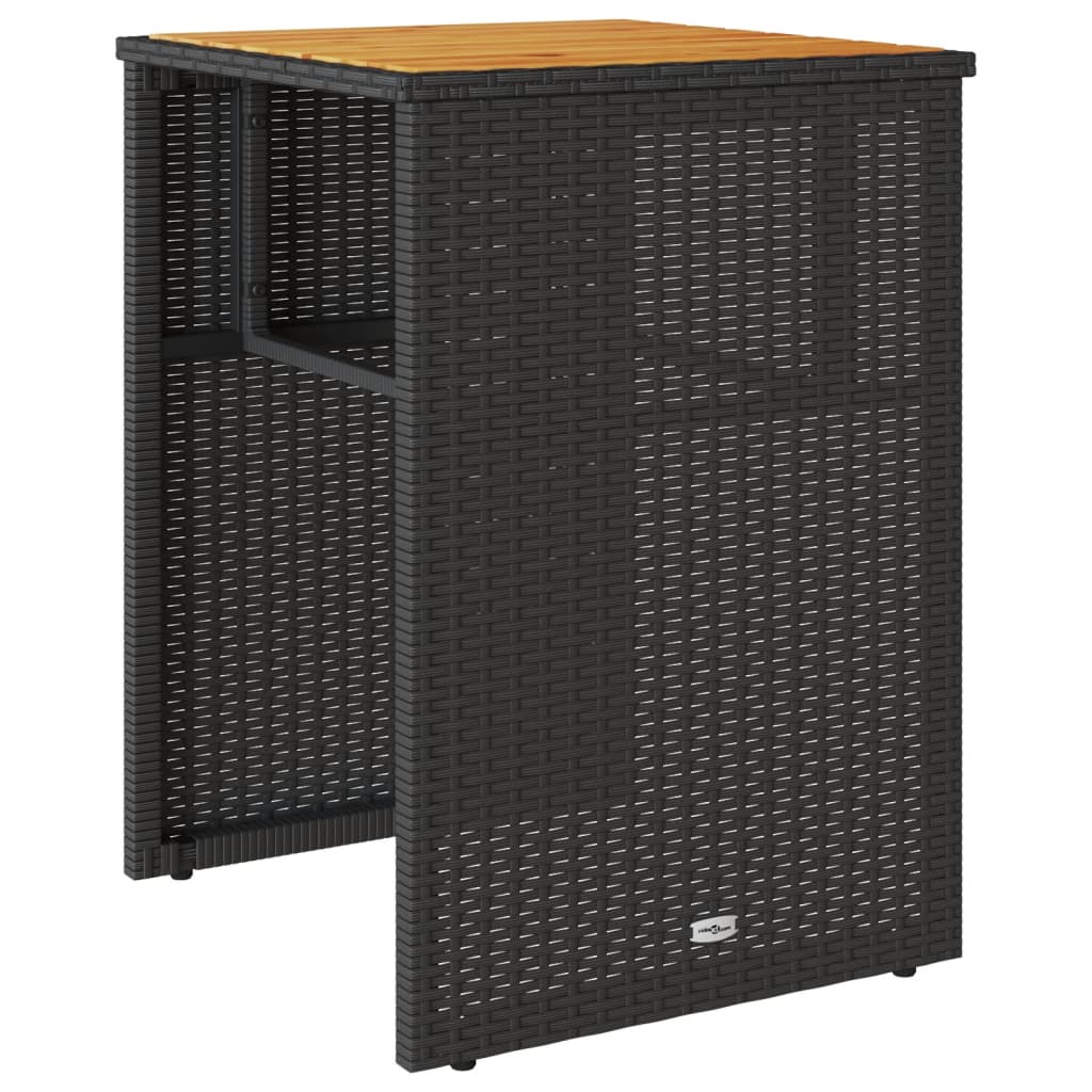 3-delige Bistroset met kussens poly rattan zwart is nu te koop bij PeponiXL, paradijselijk wonen!