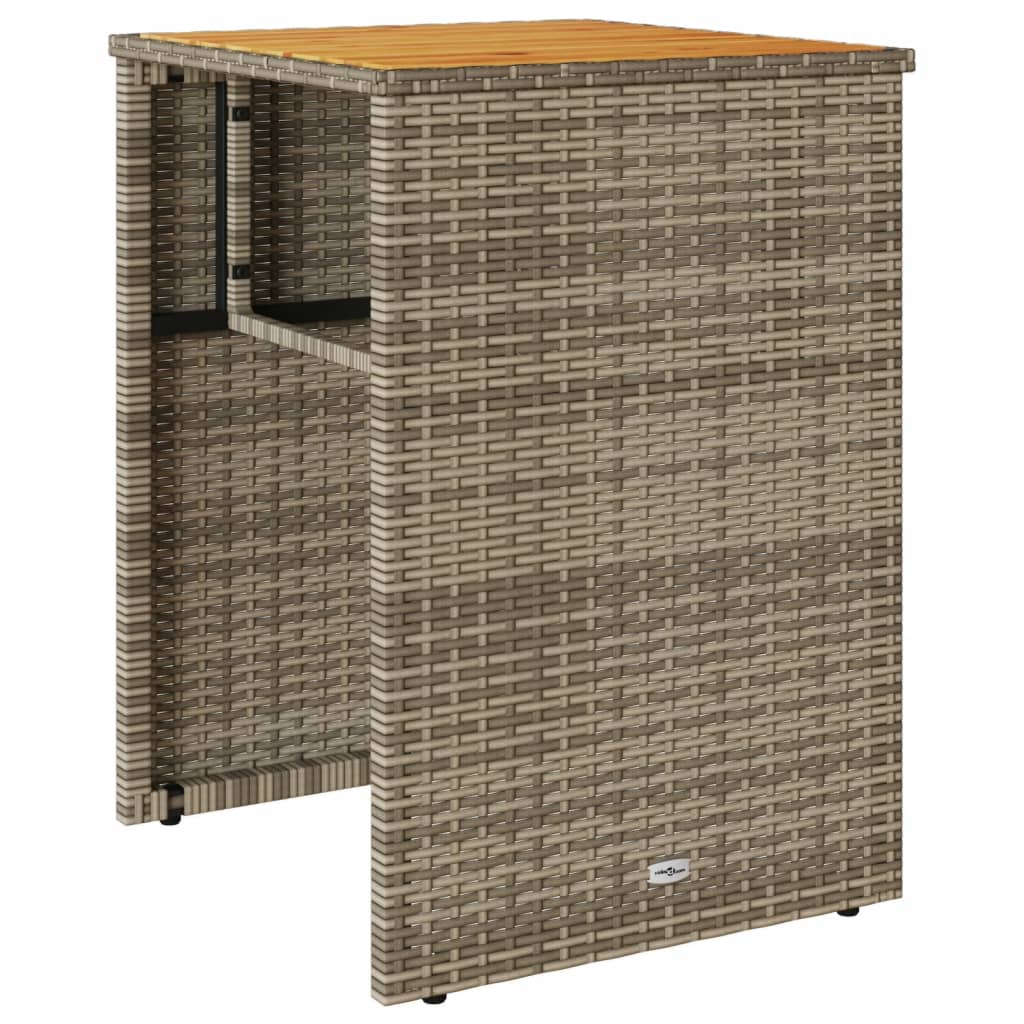3-delige Bistroset met kussens poly rattan grijs is nu te koop bij PeponiXL, paradijselijk wonen!