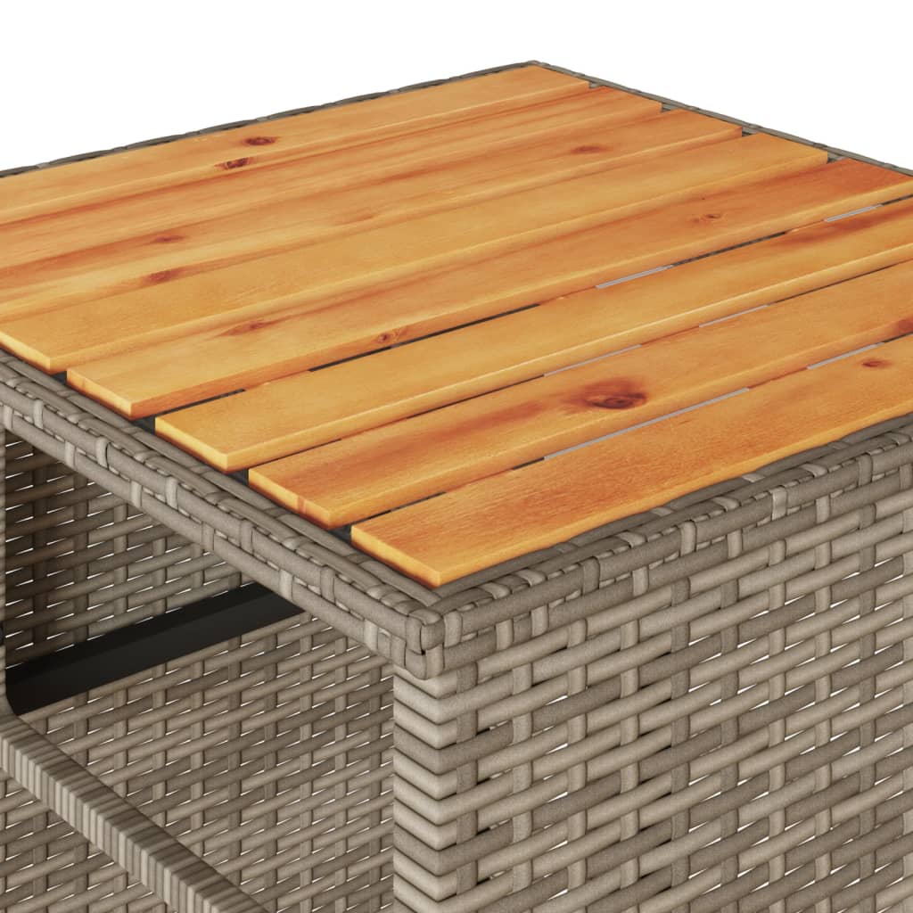 3-delige Bistroset met kussens poly rattan grijs is nu te koop bij PeponiXL, paradijselijk wonen!