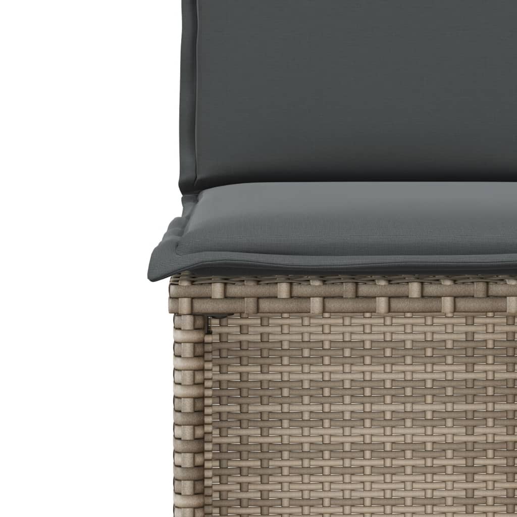 3-delige Bistroset met kussens poly rattan grijs is nu te koop bij PeponiXL, paradijselijk wonen!