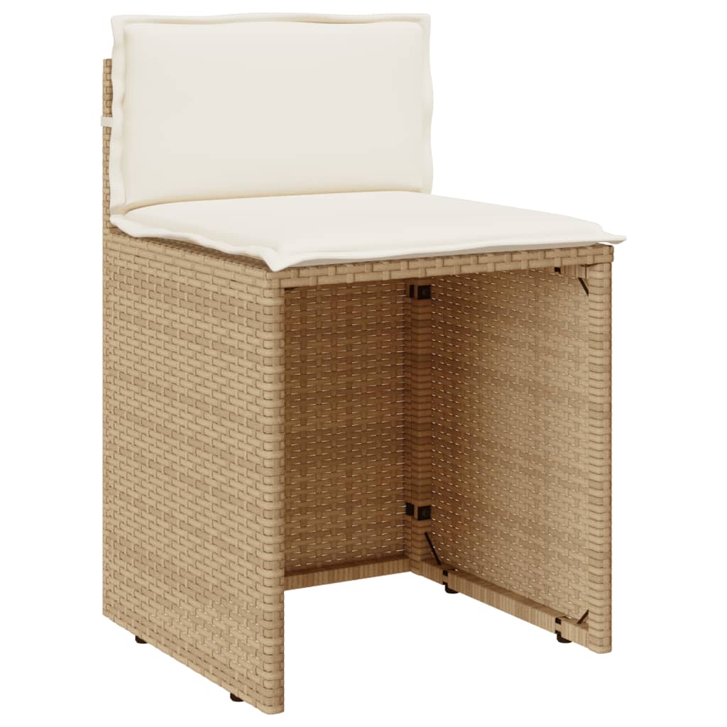 3-delige Bistroset met kussens poly rattan beige is nu te koop bij PeponiXL, paradijselijk wonen!