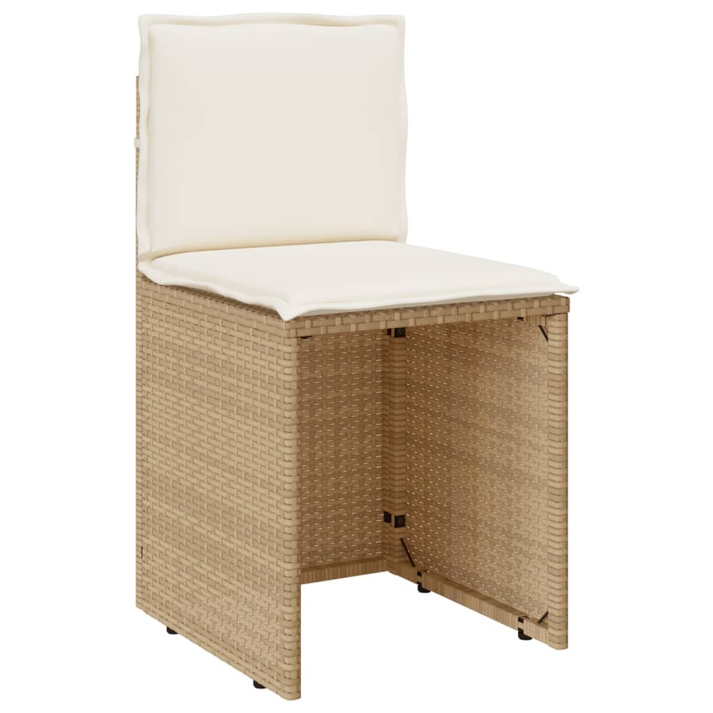 3-delige Bistroset met kussens poly rattan beige is nu te koop bij PeponiXL, paradijselijk wonen!