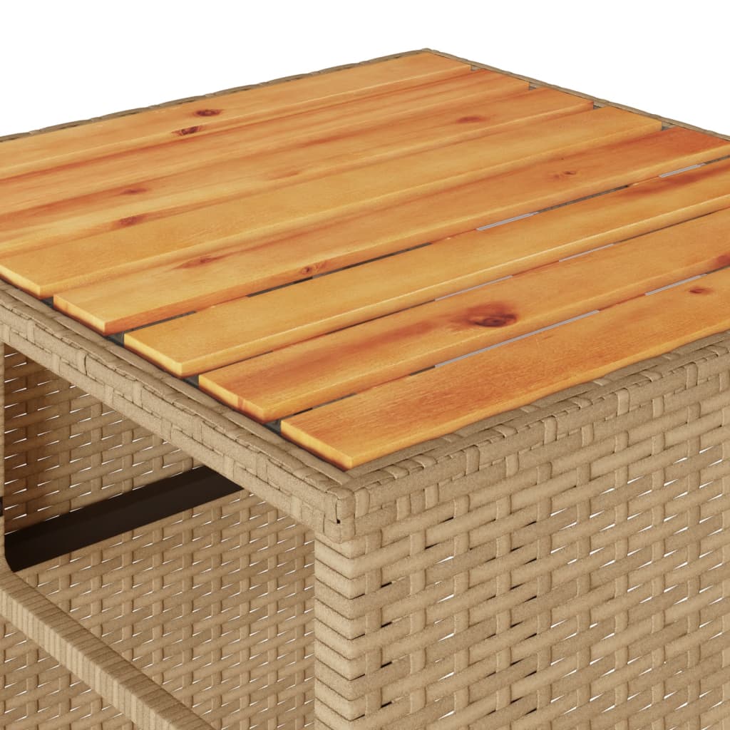 3-delige Bistroset met kussens poly rattan beige is nu te koop bij PeponiXL, paradijselijk wonen!