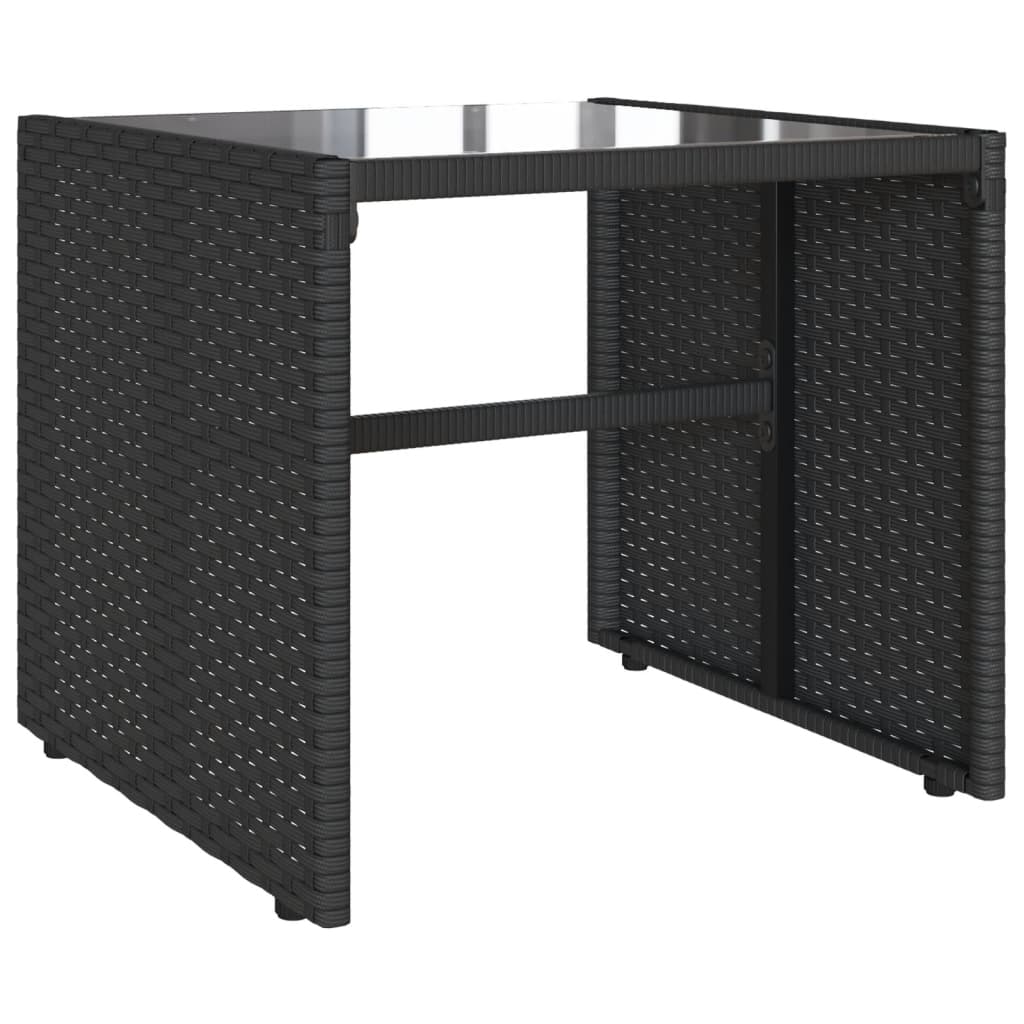 4-delige Loungeset met kussens poly rattan zwart is nu te koop bij PeponiXL, paradijselijk wonen!