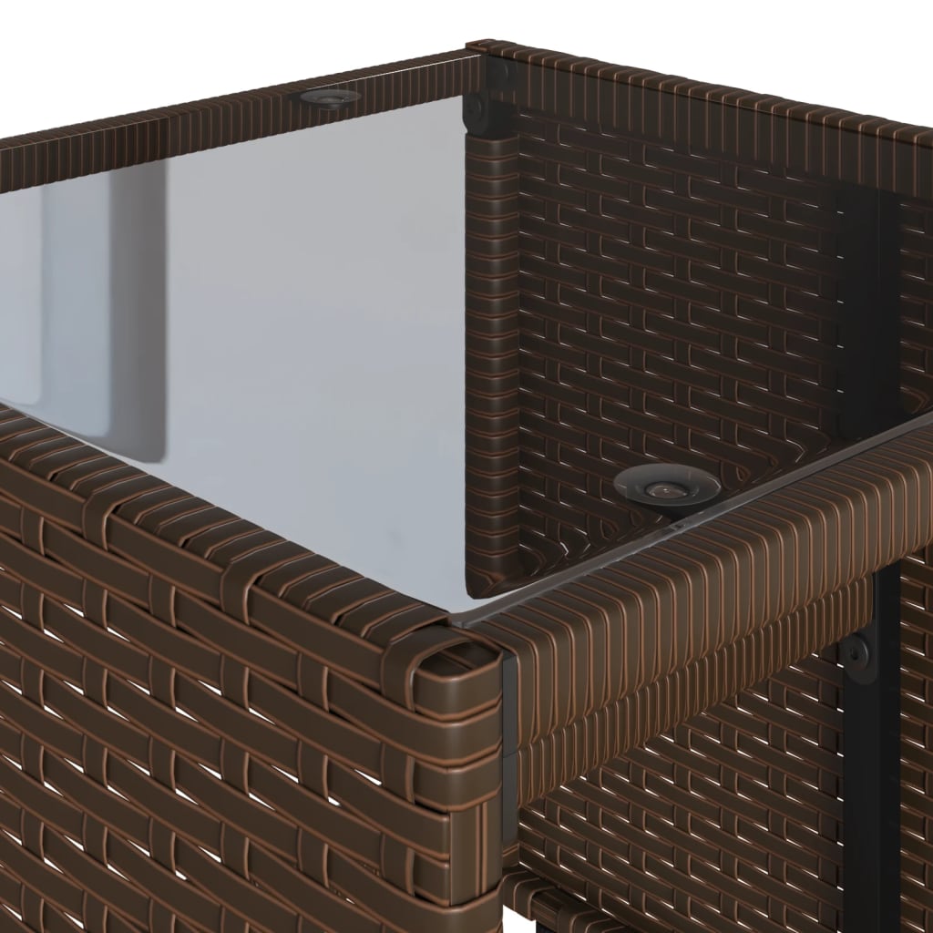 4-delige Loungeset met kussens poly rattan bruin is nu te koop bij PeponiXL, paradijselijk wonen!