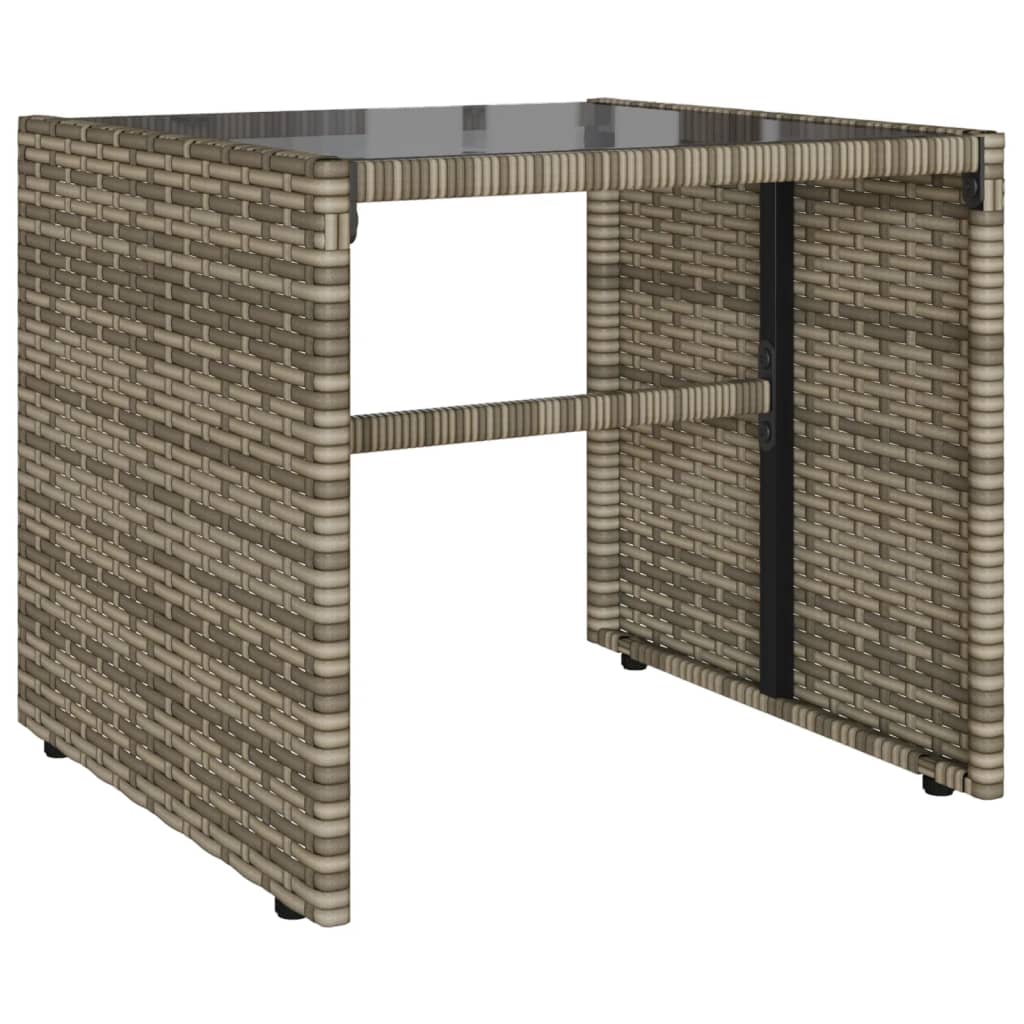 4-delige Loungeset met kussens poly rattan grijs is nu te koop bij PeponiXL, paradijselijk wonen!