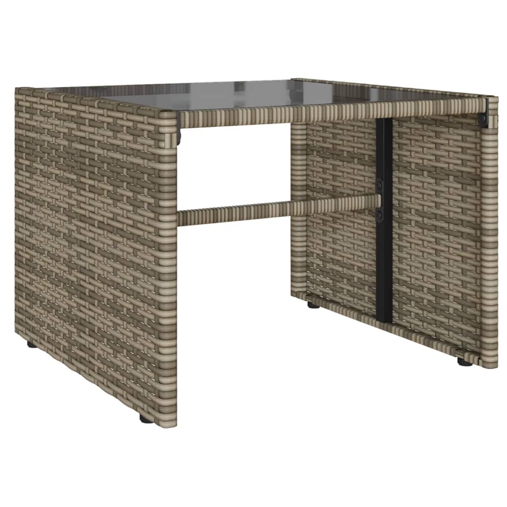 4-delige Loungeset met kussens poly rattan grijs is nu te koop bij PeponiXL, paradijselijk wonen!
