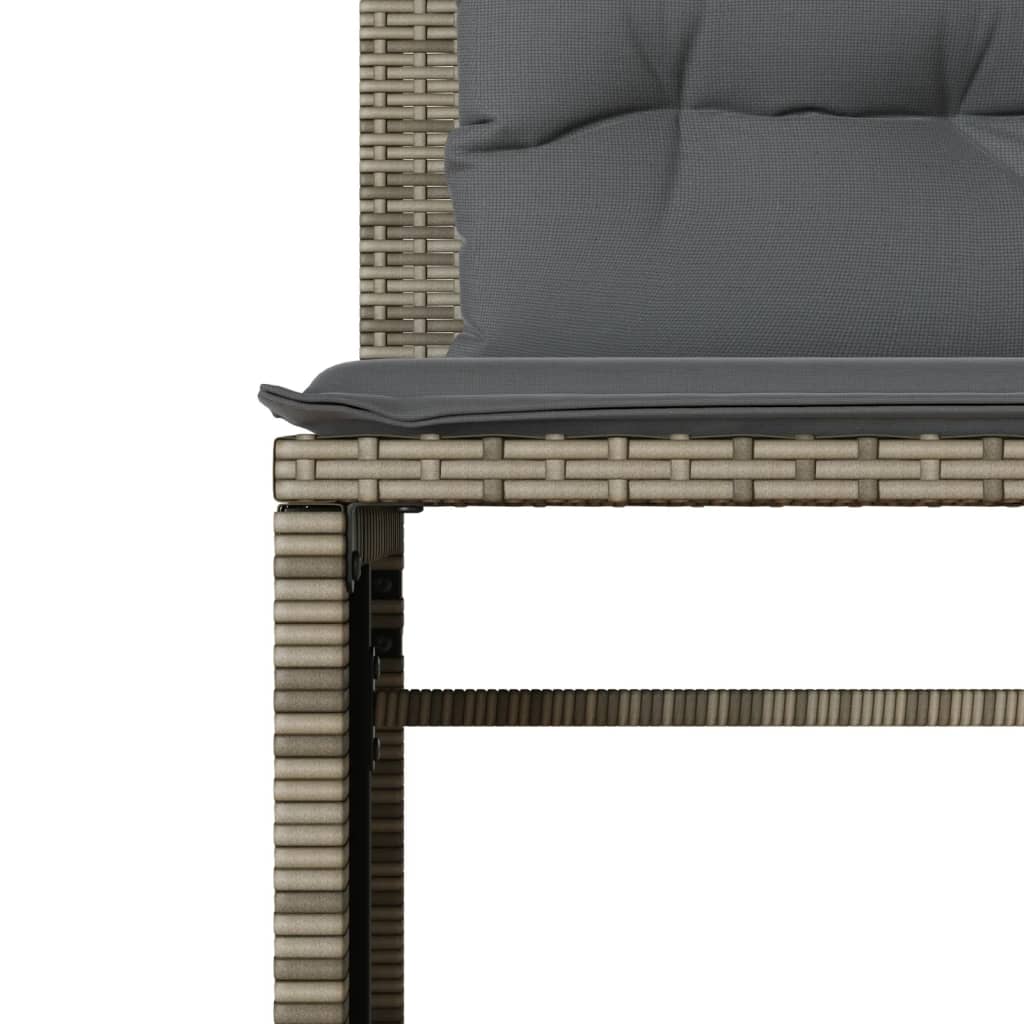 4-delige Loungeset met kussens poly rattan grijs is nu te koop bij PeponiXL, paradijselijk wonen!