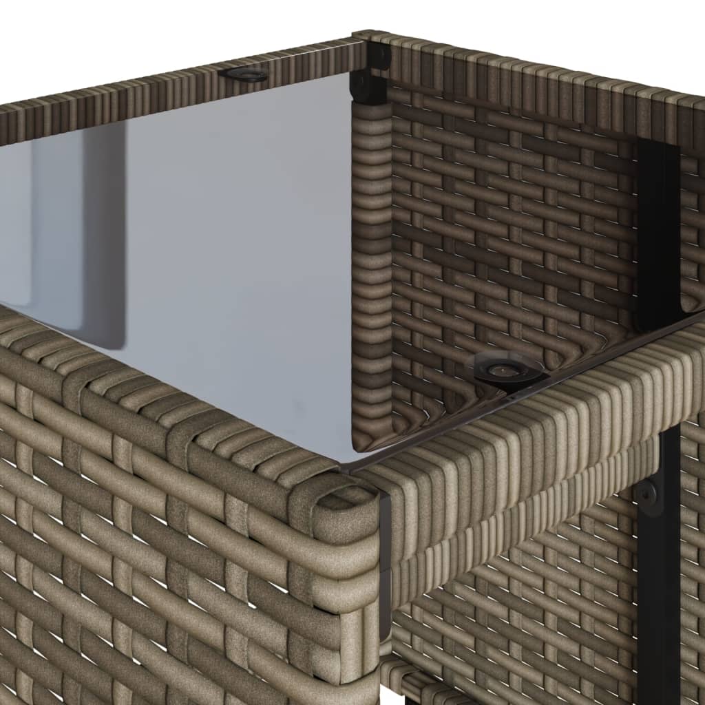 4-delige Loungeset met kussens poly rattan grijs is nu te koop bij PeponiXL, paradijselijk wonen!