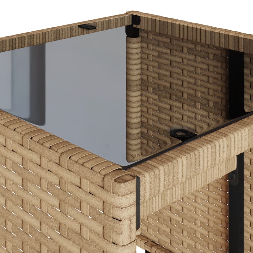 4-delige Loungeset met kussens poly rattan beige is nu te koop bij PeponiXL, paradijselijk wonen!
