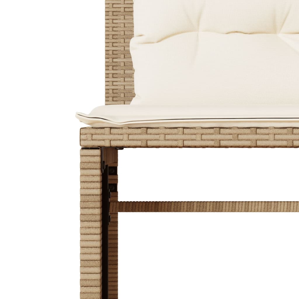 4-delige Loungeset met kussens poly rattan beige is nu te koop bij PeponiXL, paradijselijk wonen!