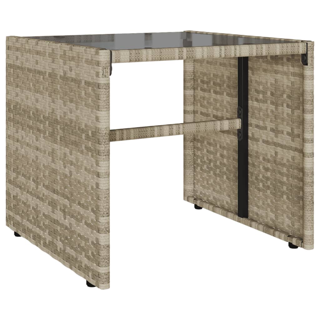4-delige Loungeset met kussens poly rattan lichtgrijs is nu te koop bij PeponiXL, paradijselijk wonen!