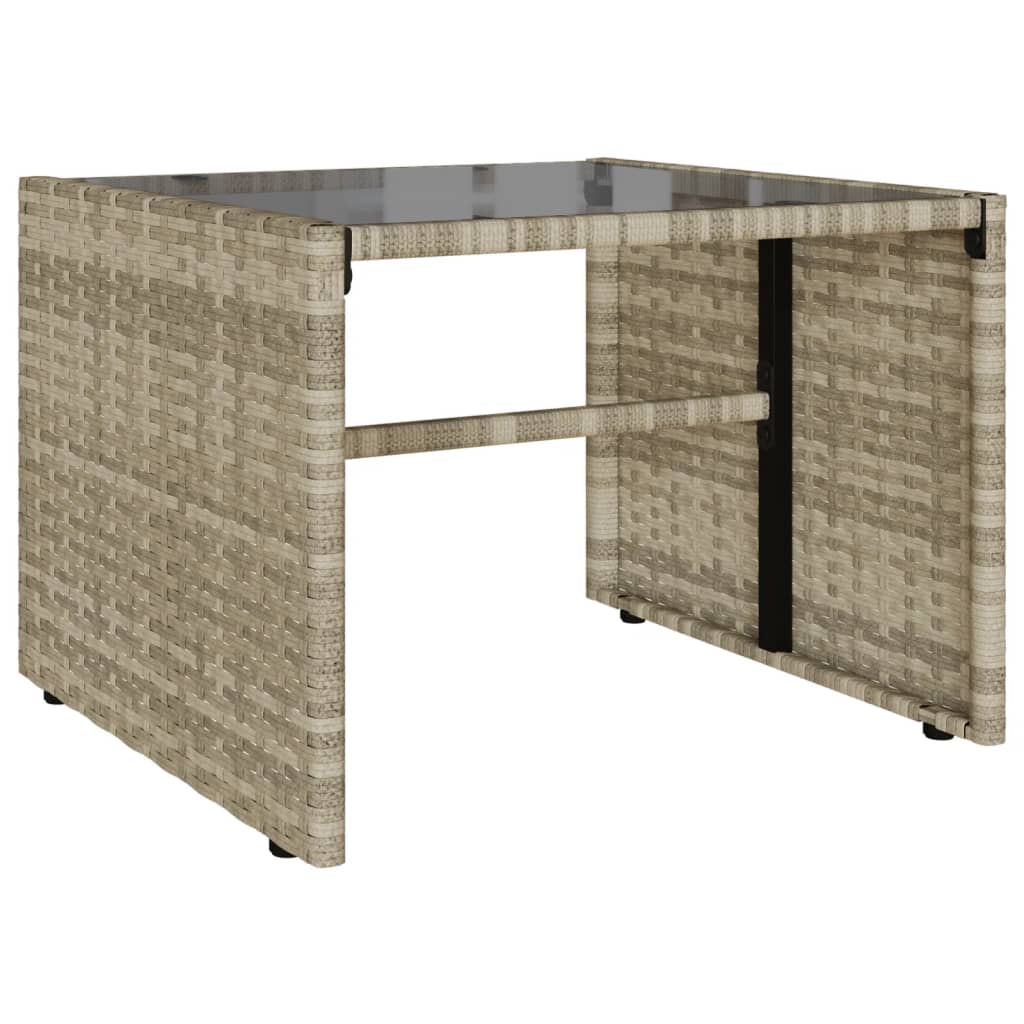 4-delige Loungeset met kussens poly rattan lichtgrijs is nu te koop bij PeponiXL, paradijselijk wonen!