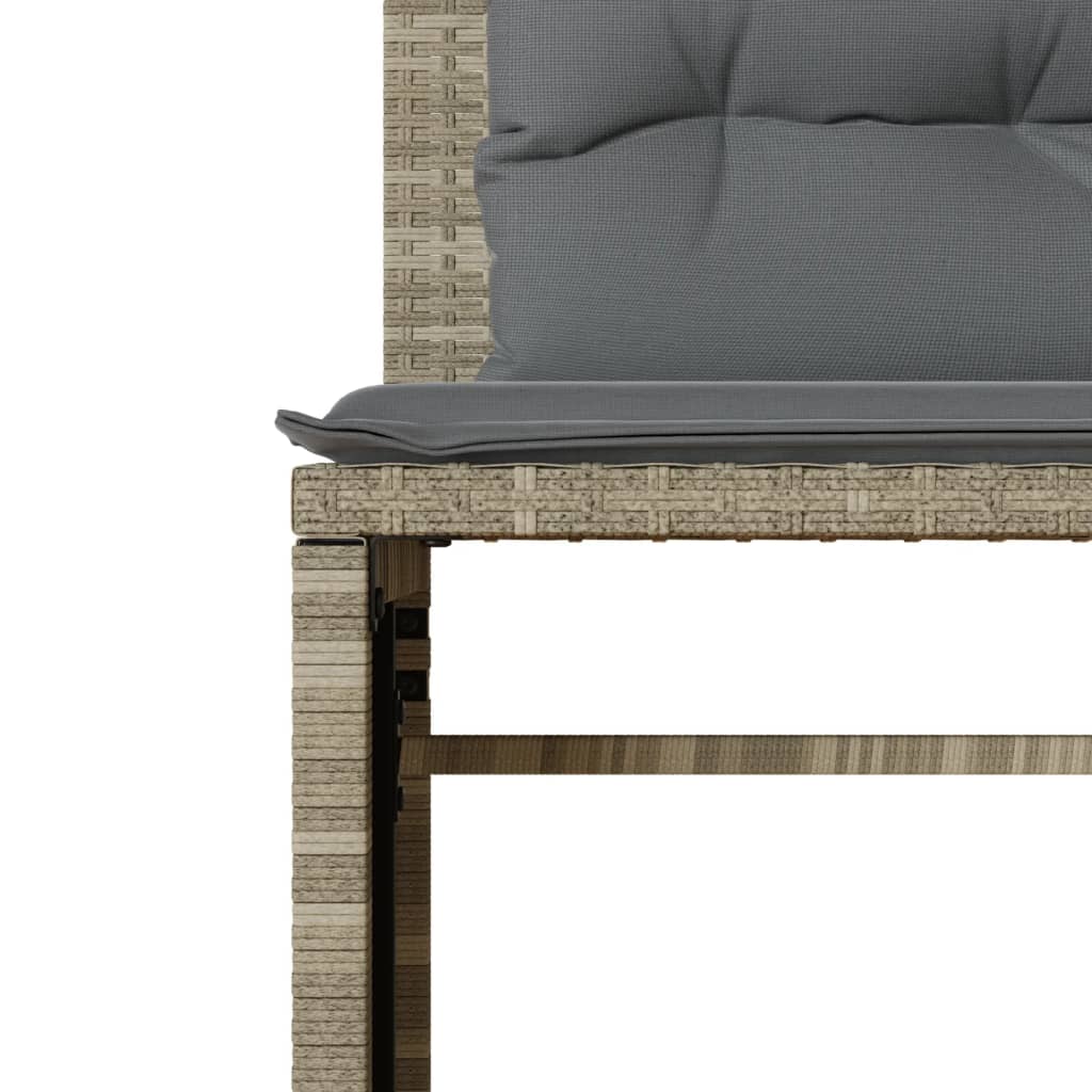 4-delige Loungeset met kussens poly rattan lichtgrijs is nu te koop bij PeponiXL, paradijselijk wonen!
