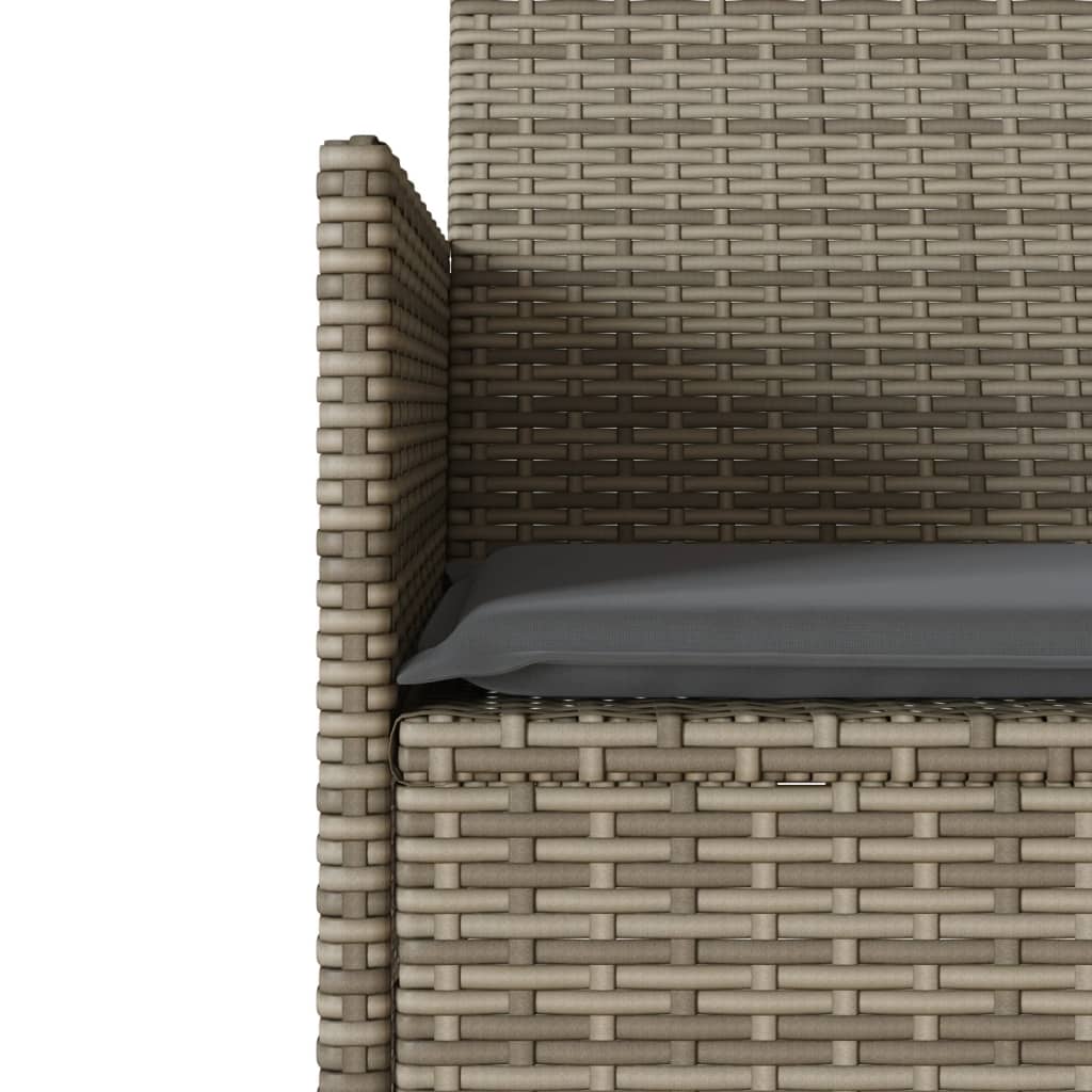 Tuinbank 2-zits met tafel en kussens poly rattan grijs is nu te koop bij PeponiXL, paradijselijk wonen!