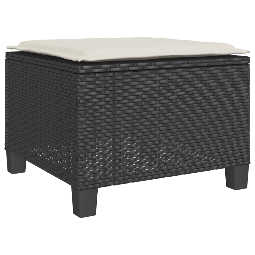 3-delige Bistroset met kussens poly rattan zwart is nu te koop bij PeponiXL, paradijselijk wonen!